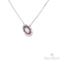 Elegant Ruby and Diamond Pendant