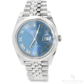 Elegant Rolex Datejust 41mm with Azzuro Blue Roman Dial