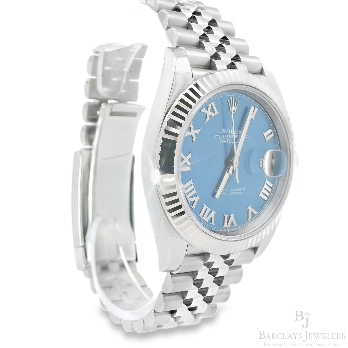 Elegant Rolex Datejust 41mm with Azzuro Blue Roman Dial