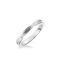 Solitude Contemporary Polished Twist Wedding Band