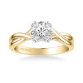 Solitude Contemporary Solitaire Twist Diamond Engagement Ring