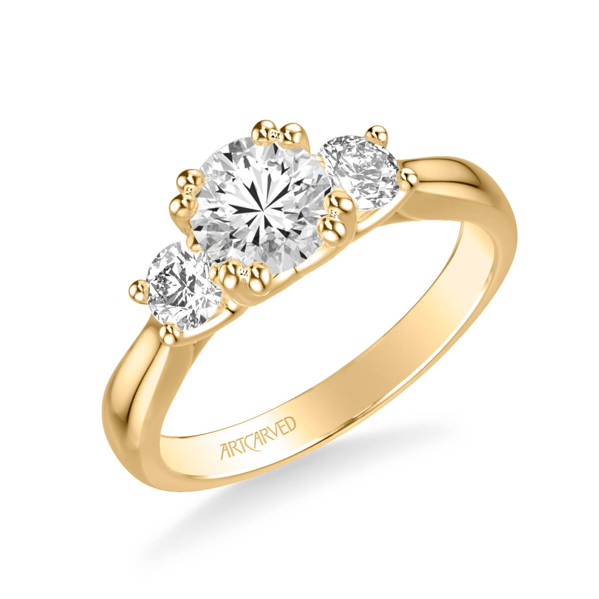 Amanda Classic Three Stone Diamond Engagement Ring