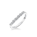 Adeline Contemporary Diamond and Milgrain Floral Wedding Band