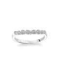 Adeline Contemporary Diamond and Milgrain Floral Wedding Band