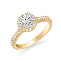 Layla Classic Round Halo Diamond Engagement Ring