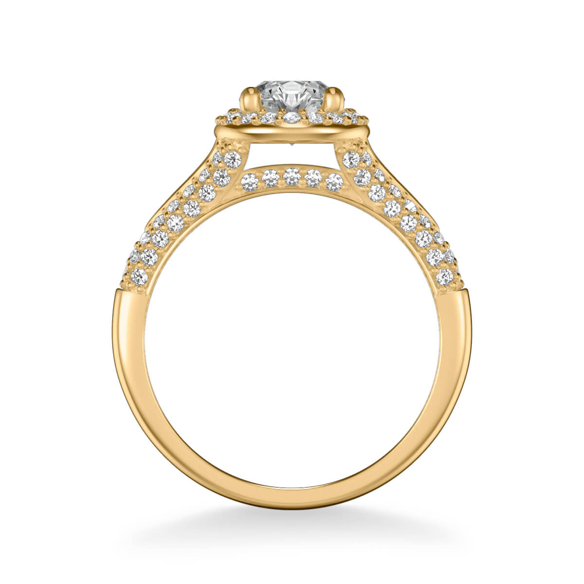 Reese Classic Round Halo Diamond Engagement Ring