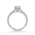 Joanna Contemporary Solitaire Rope Diamond Engagement Ring