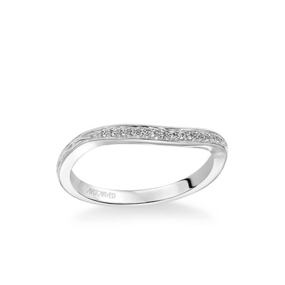 Farrah Vintage Diamond Engraved Wedding Band