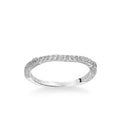 Angelina Vintage Diamond and Milgrain Engraved Wedding Band