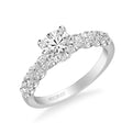 Leandra Classic Side Stone Diamond Engagement Ring