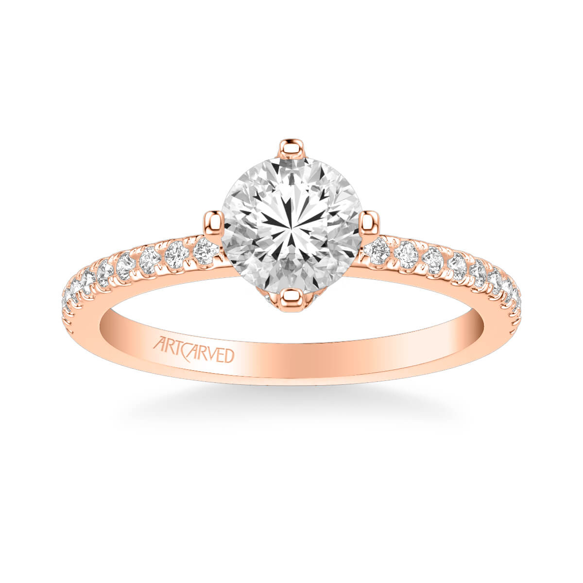 Ashlyn Classic Side Stone Diamond Engagement Ring