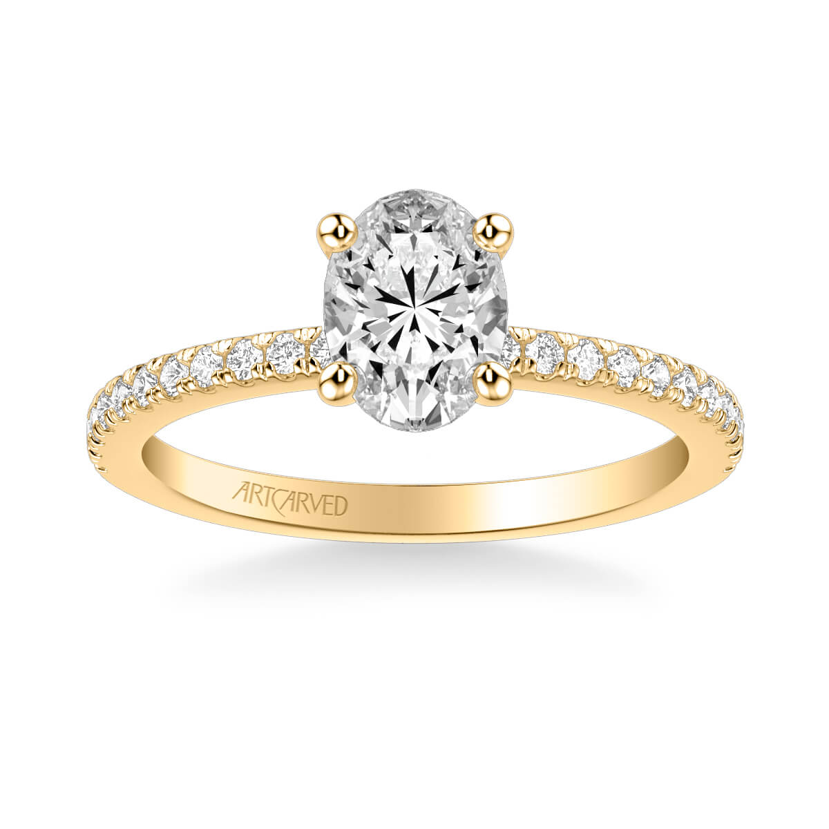 Sybil Classic Side Stone Diamond Engagement Ring