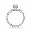 Madeleine Contemporary Side Stone Twist Diamond Engagement Ring