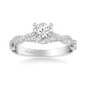 Madeleine Contemporary Side Stone Twist Diamond Engagement Ring