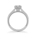 Ilena Contemporary Side Stone Rope Diamond Engagement Ring