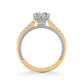 Ilena Contemporary Side Stone Rope Diamond Engagement Ring