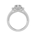 Marlow Contemporary Three Stone Rope Diamond Engagement Ring