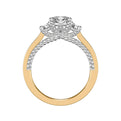 Marlow Contemporary Three Stone Rope Diamond Engagement Ring