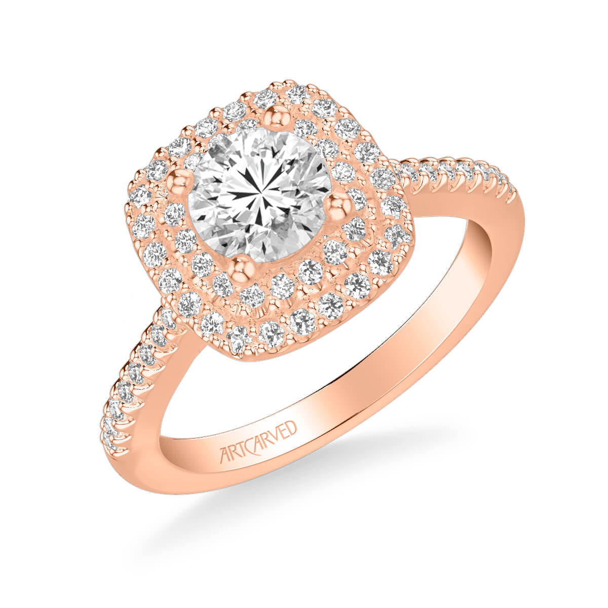 Avril Classic Halo Diamond Engagement Ring