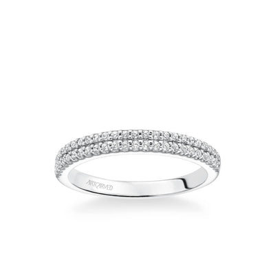 Avril Classic Double Row Diamond Wedding Band