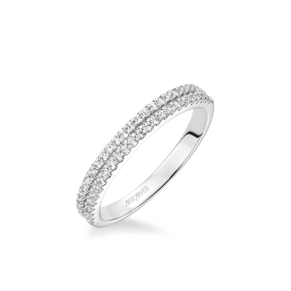 Dorothy Classic Double Row Diamond Wedding Band