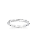 Kinsley Contemporary Half Diamond Half Polished Twist Wedding Band