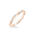 Marnie Contemporary Half Diamond Half Polished Twist Wedding Band