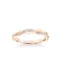 Marnie Contemporary Half Diamond Half Polished Twist Wedding Band