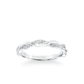 Marnie Contemporary Half Diamond Half Polished Twist Wedding Band