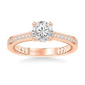 Keira Contemporary Side Stone Rope Diamond Engagement Ring