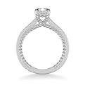 Keira Contemporary Side Stone Rope Diamond Engagement Ring