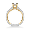 Keira Contemporary Side Stone Rope Diamond Engagement Ring