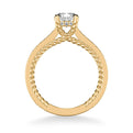 Keira Contemporary Side Stone Rope Diamond Engagement Ring