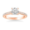 Carmen Contemporary Side Stone Twist Diamond Engagement Ring