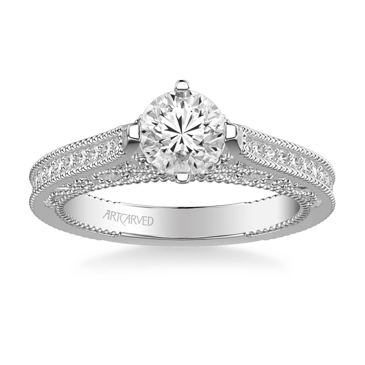 Juliana Vintage Side Stone Heritage Collection Diamond Engagement Ring