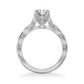 Cherie Contemporary Solitaire Floral Diamond Engagement Ring