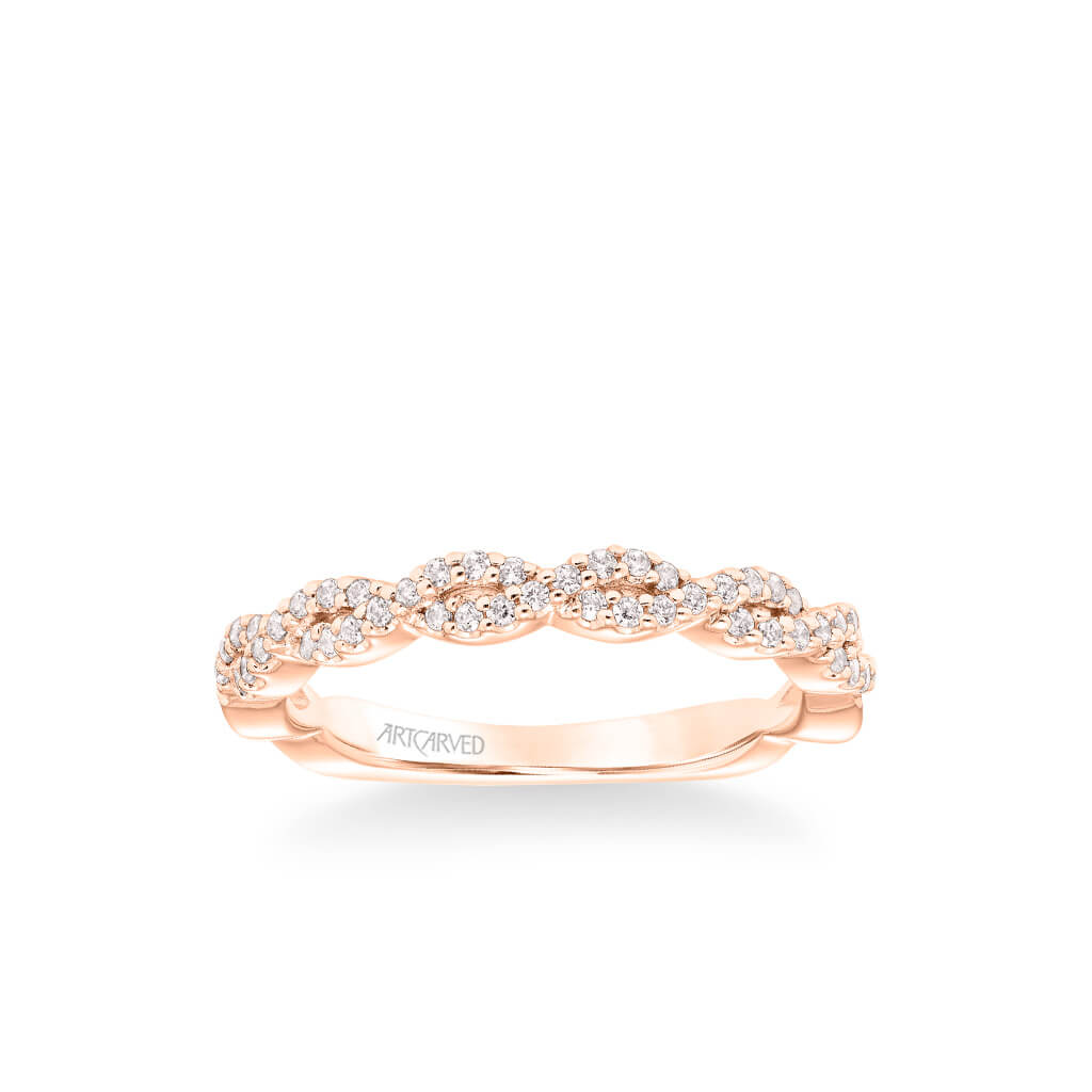 Cherie Contemporary Diamond Twist Wedding Band