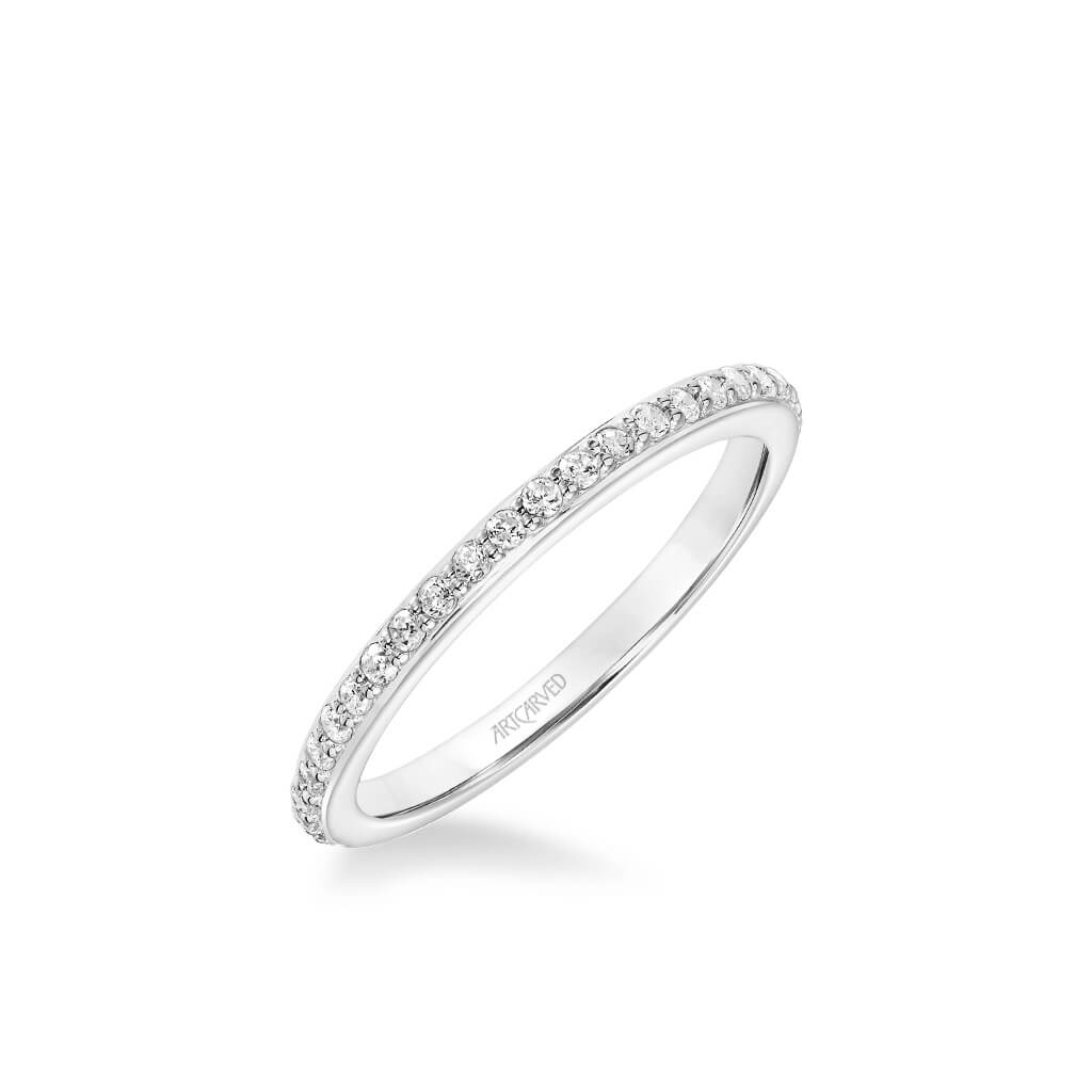 Gray Contemporary Diamond Wedding Band