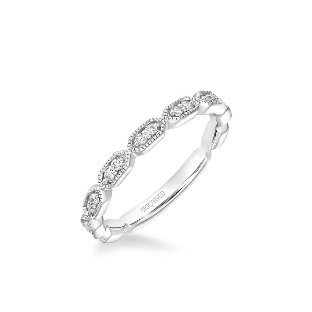 Cressida Vintage Heritage Collection Diamond and  Milgrain Wedding Band