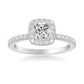 Molly Classic Cushion Halo Diamond Engagement Ring