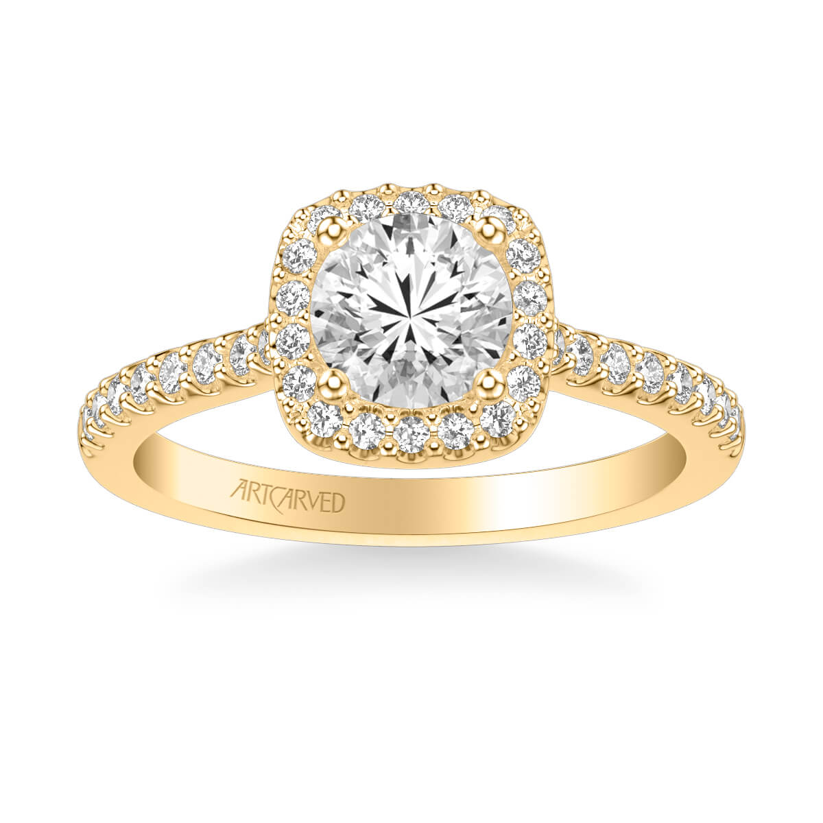 Tori Classic Cushion Halo Diamond Engagement Ring