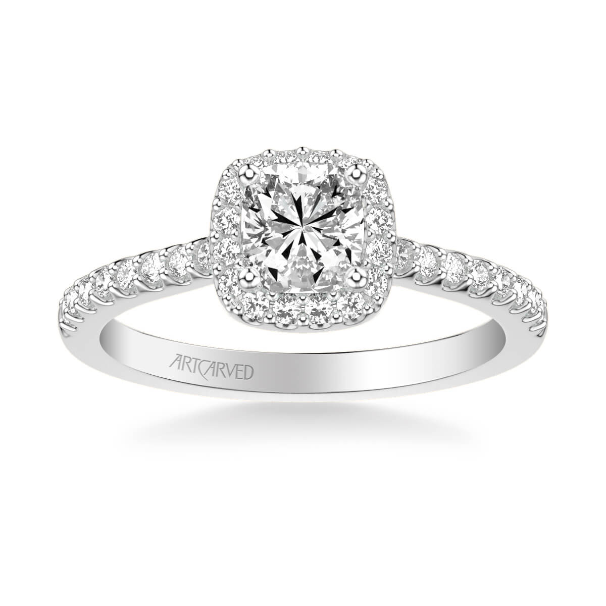 Tori Classic Cushion Halo Diamond Engagement Ring