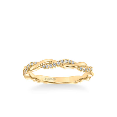 Ciara Contemporary Half Diamond Half Polished Wedding Band