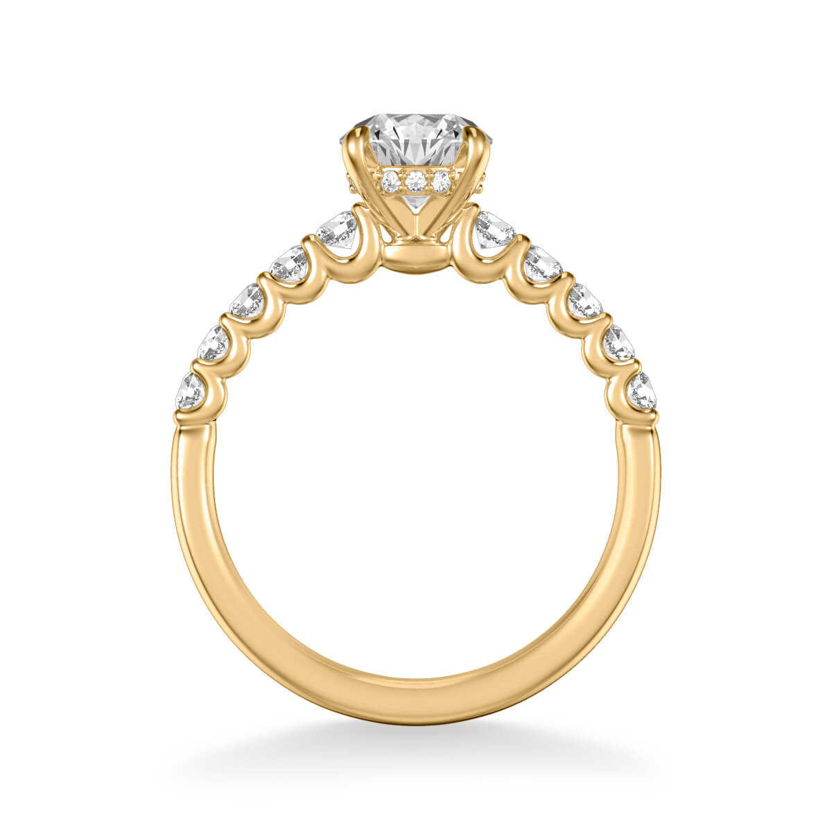 Faye Classic Side Stone Diamond Engagement Ring