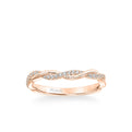 Petaluma Contemporary Half Diamond Half Polished Twist Wedding Band