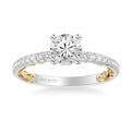 Cora Lyric Collection Classic Side Stone Diamond Engagement Ring