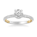 Brianne Lyric Collection Classic Side Stone Diamond Engagement Ring