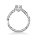 Starla Lyric Collection Contemporary Side Stone Twist Diamond Engagement Ring