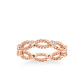 Stackable Eternity Band with Open Rope and Diamond Accents