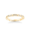 Stackable Band with Diamond and Milgrain Multi-Shape Alternating Design